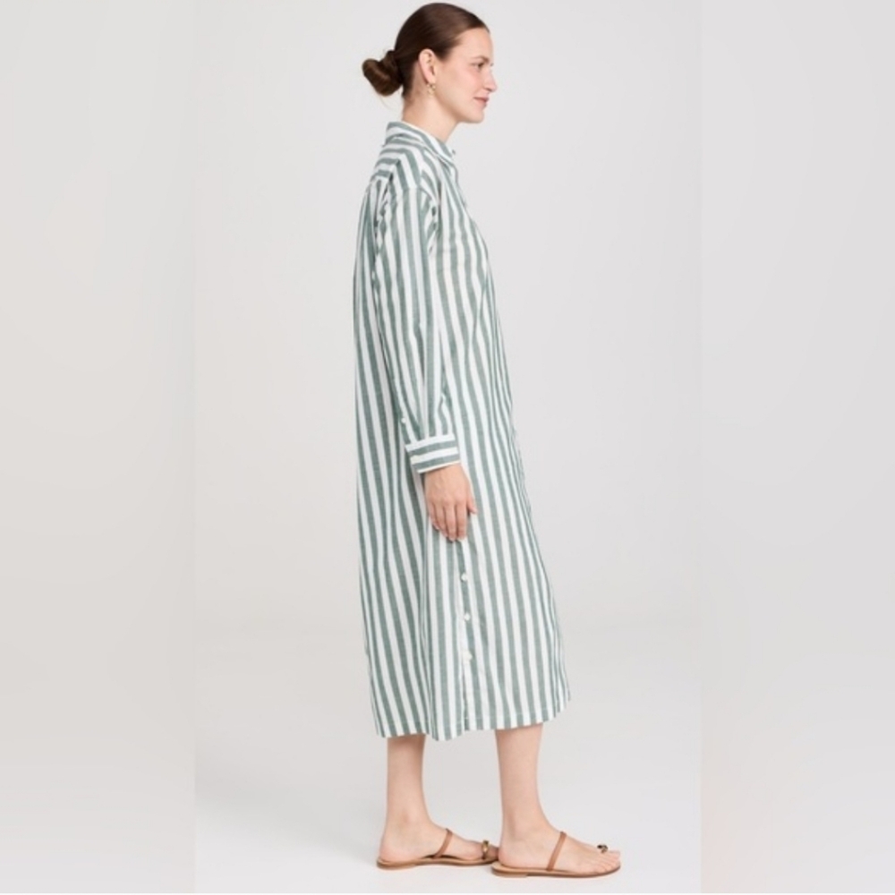 Alex Mill Kerry Positano Striped Button-Up Long Shirt Dress - Picture 11 of 16